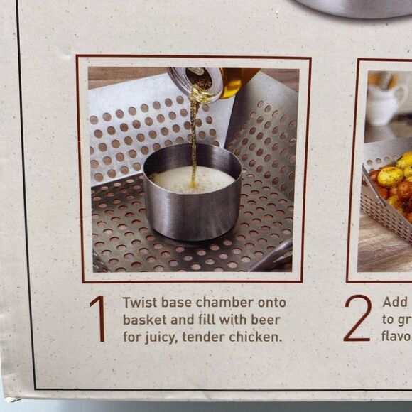 New! Parini Cookware Stainless Steel Chicken Roaster - Picture 8 of 11